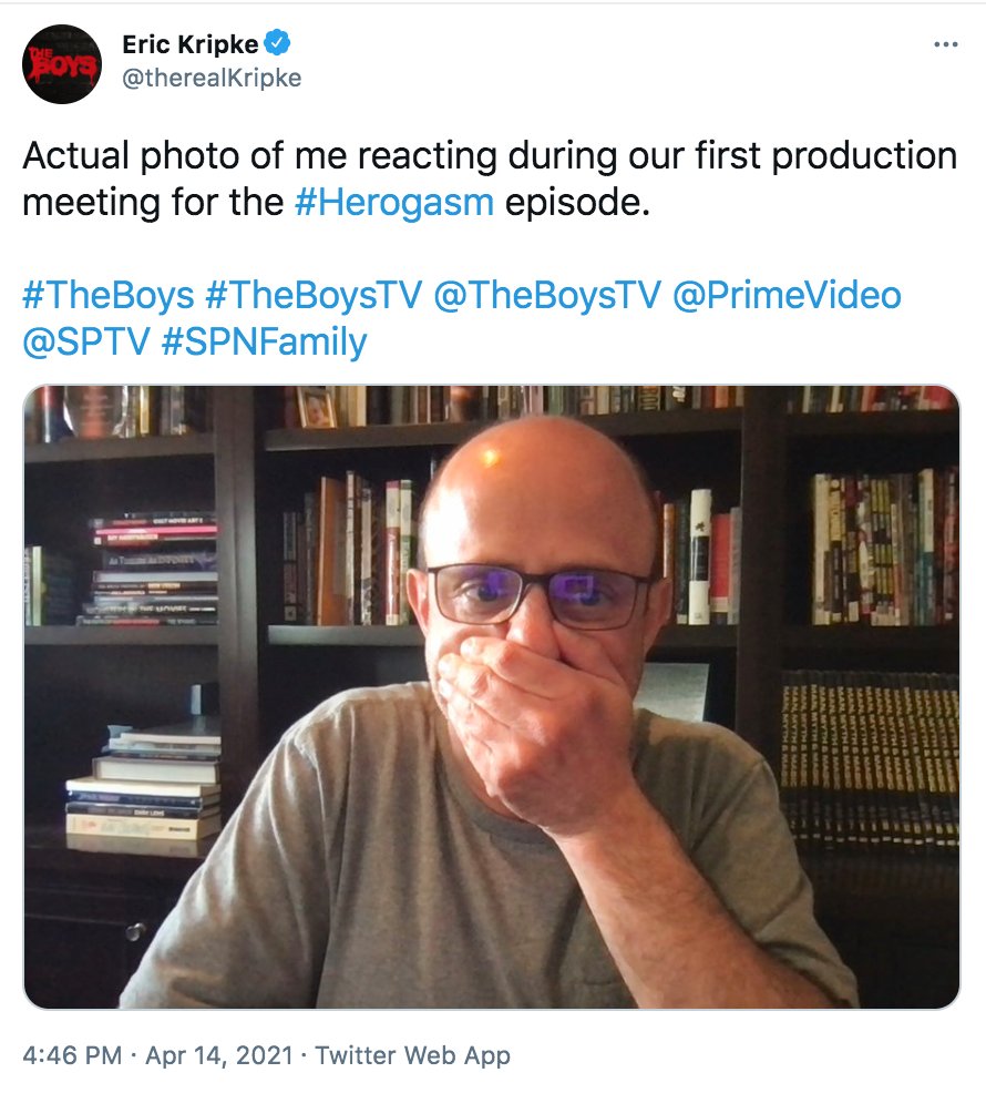 getFANDOM's tweet photo. No surprise, 'The Boys' S3 'Herogasm' episode is gonna be a shocker ๐
In the comics this was an annual Vought-sponsored festival where superheroes met on a secret island for an orgy https://t.co/FQ1fKHOiLL