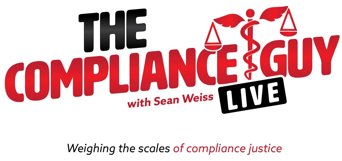 DrsManagement's tweet photo. You don't want to miss the first episode of The Compliance Guy LIVE with Sean Weiss and special guest, Robert Liles tomorrow at 1:30 EDT as they discuss significant changes in the Anti-Kickback Statute. Register for FREE at https://t.co/GEZzb4hxjx https://t.co/LmBhmNnXwm