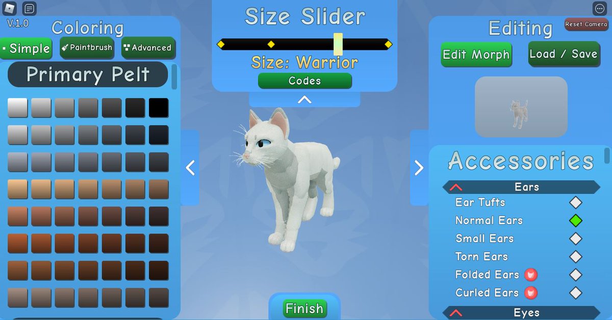 Warrior Cats Ultimate Edition On Twitter Fun Easier And Faster Customization Warriorcats Roblox Robloxdev - cat codes in roblox