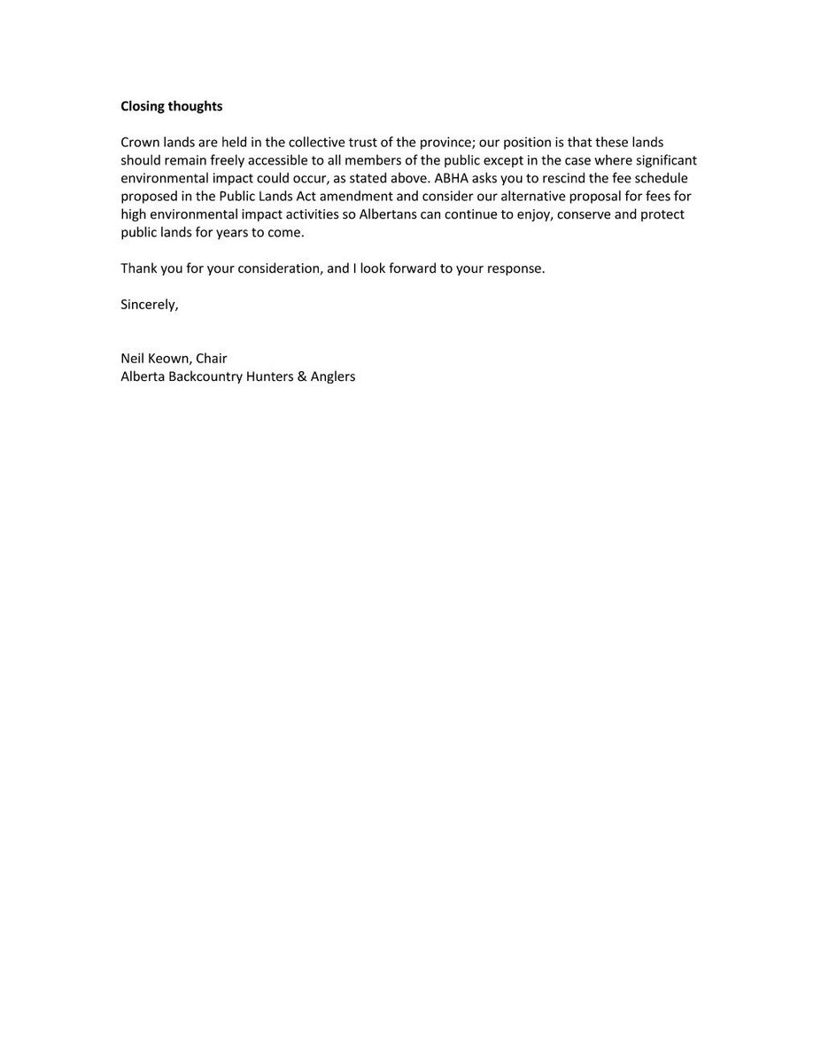 alberta_bha's tweet photo. BHA's response to the Crown Land user fees that were proposed this week. #alberta #publiclands #albertahunting #explorealberta #bhaalberta #keepitpublic #publiclandowner #fishalberta #fishingalberta #huntalberta #calgary #edmonton #yyc #yeg https://t.co/LhpexDv7mx