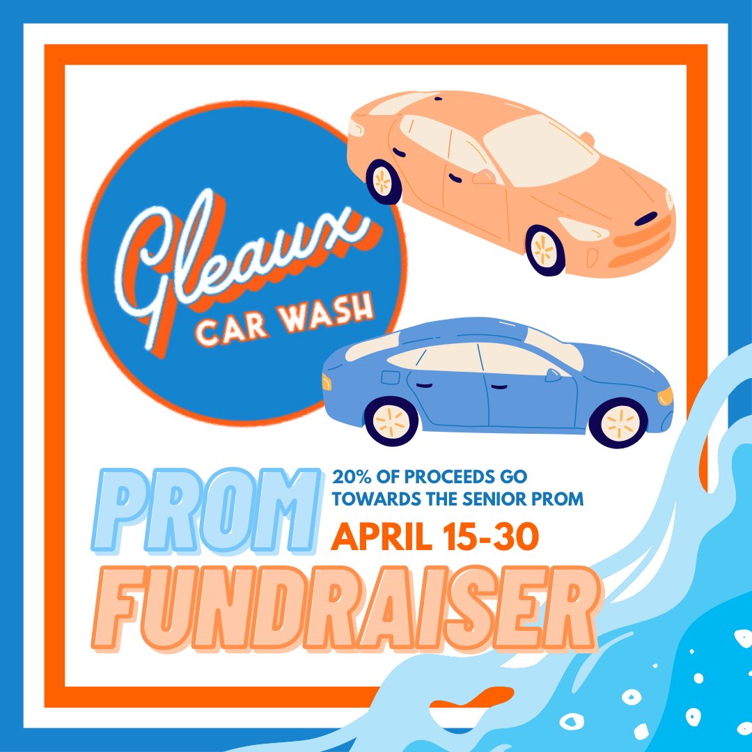 Check it out <a href="/TLRedRaiders/">Tyler Legacy High School</a> 👇👇👇 mention Tyler Legacy Prom Fundraiser &amp; 20% of your Gleaux Car Wash goes toward the “Vintage Hollywood Prom” 👏👏👏