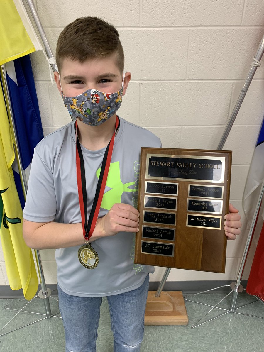 Congratulations to our spelling bee champion, Alexander!