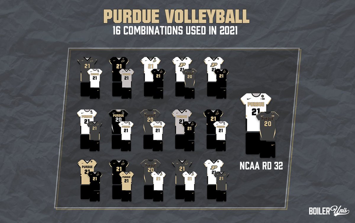 BoilerUniforms's tweet image. Today is the 16th unique combination for the @PurdueVB program this year.

Only the second time the Libero has worn the Anthracite with Tracks.