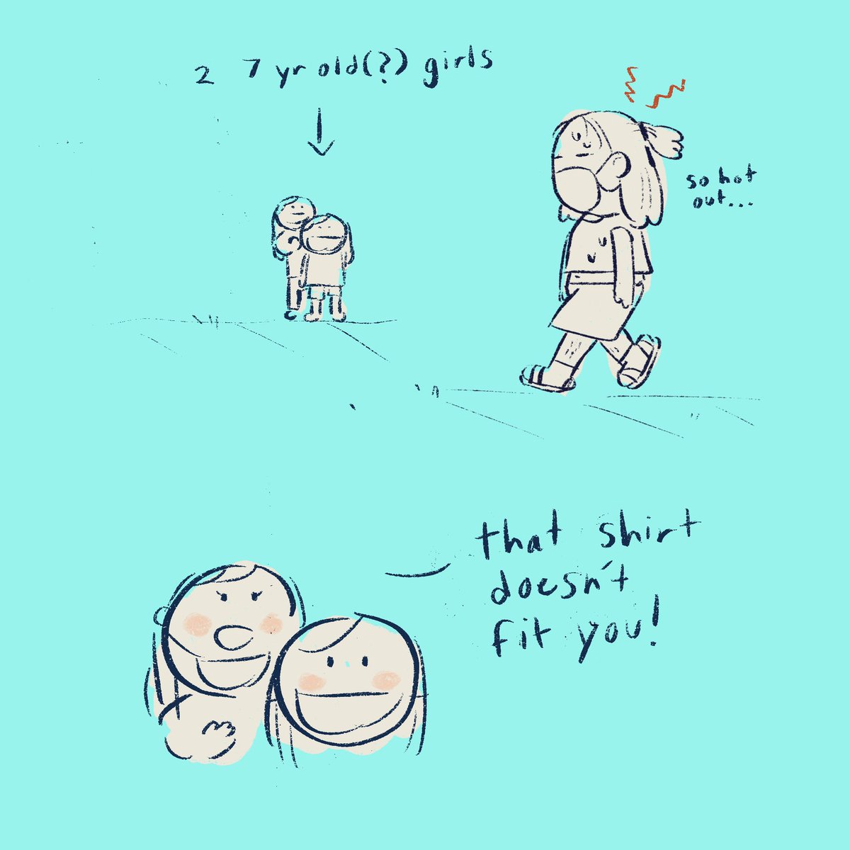 a comic about a brief interaction i had the other day with some kids who live on my street 