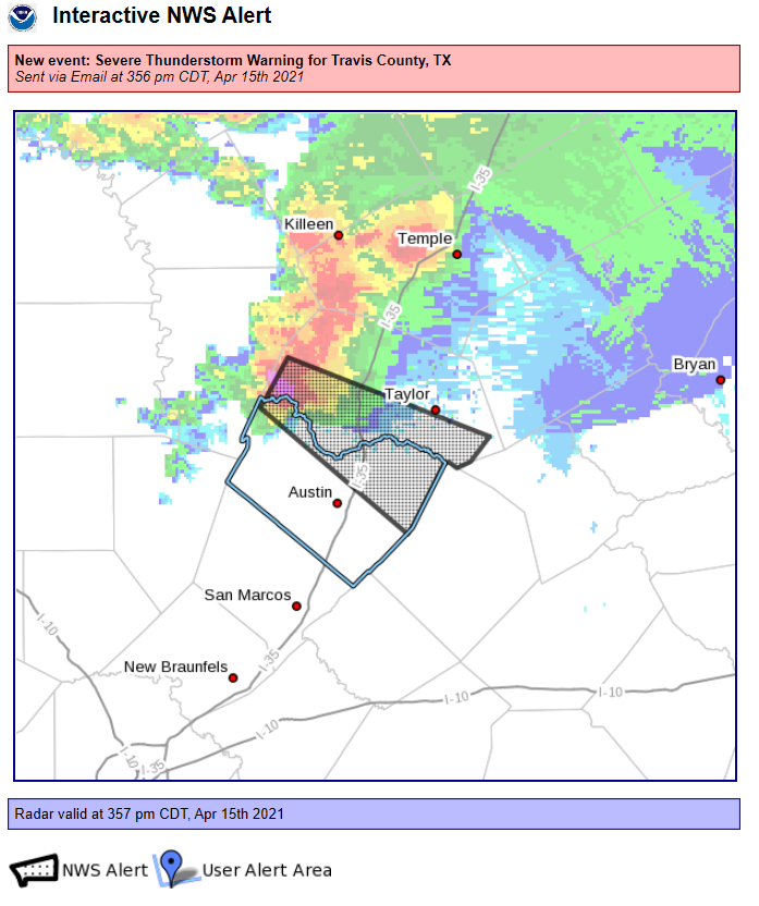 TravisCOSW's tweet photo. Severe Thunderstorm Warning for far northern Travis County until 445 pm. Storm has hail up to tennis ball size and wind gusts up to 60 mph. Take shelter now #CedarPark #Jollyville #WellsBranch #Pflugerville #AndersonMill #atxwx https://t.co/fIAe1TOq0q