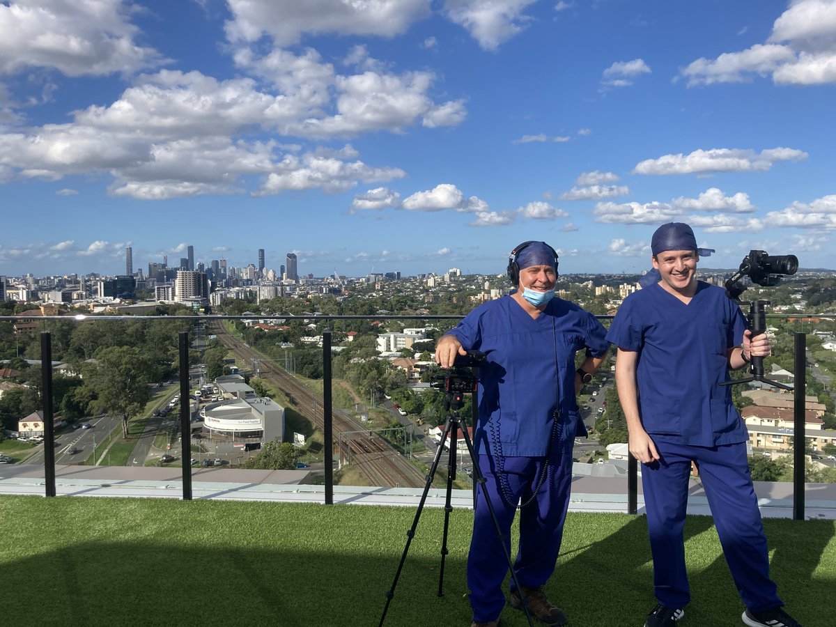 Vmationbne's tweet photo. Check out our Head Producer, Stephen and Senior Producer, Tom out on shoot with Healius. Rocking those scrubs!!

#videoproductionbrisbane #corporatevideo #scrubs #video #bts https://t.co/48fIz6aAwp