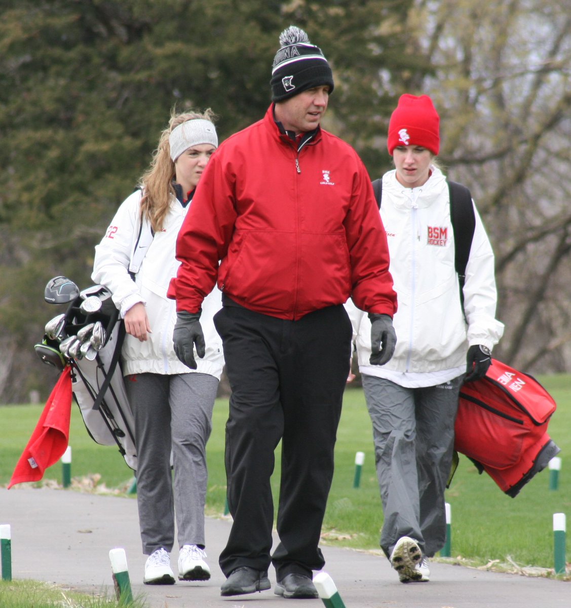 BSMGGolf's tweet image. Some more images from a cold &amp;amp; blustery season opener for the Red Knights. Team will be at Wild Marsh on Monday afternoon. 

@bsmredknights
@Jason0lson