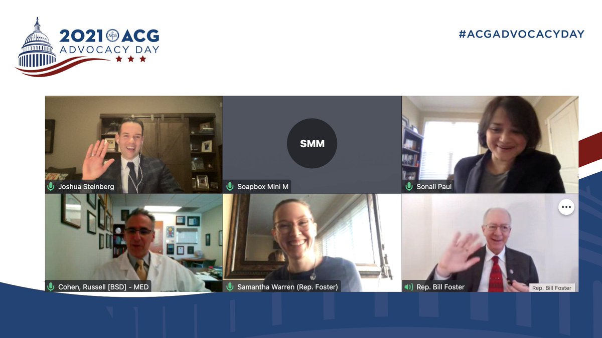 joshsteinbergMD's tweet photo. Our group @UChicagoGI had a blast meeting with @RepBillFoster! In between some laughs, @spaulliver discussed the importance of maintaining #telehealth services in clinical practice which has increased access for many patients. Thank you for supporting bill #HR366 #ACGAdvocacyDay https://t.co/uKZA1yqvUe