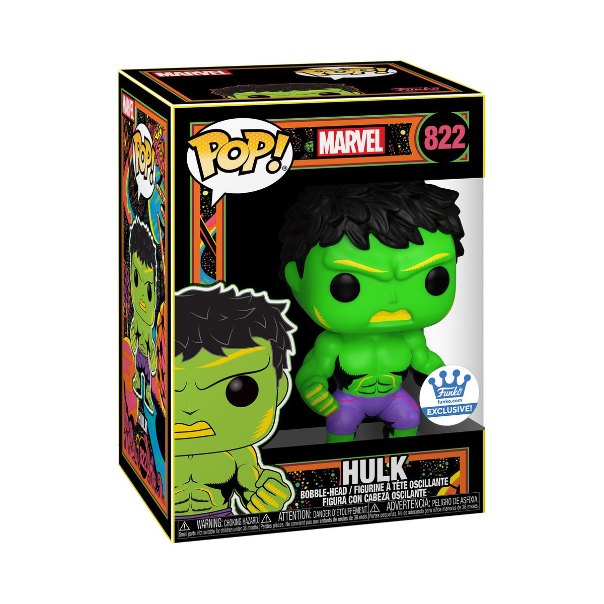 OriginalFunko's tweet image. RT &amp;amp; follow @OriginalFunko for the chance to WIN this Funko exclusive (Blacklight) Hulk Pop! #Funko #FunkoPop #Marvel #Hulk