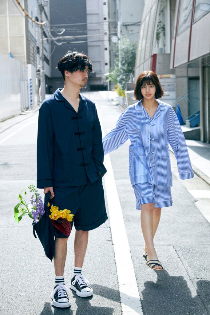 TOKiONjp's tweet photo. 【新登場】 「 #TOKION 」と「 #ノウハウ 」のコラボパジャマが発売👕👖　
チャイナボタンの長袖とハーフパンツ、トートバッグがセット😪💙
https://t.co/MG5OpWuBwV
@DaisukeG
#NOWHAW https://t.co/y2bBBmIjch