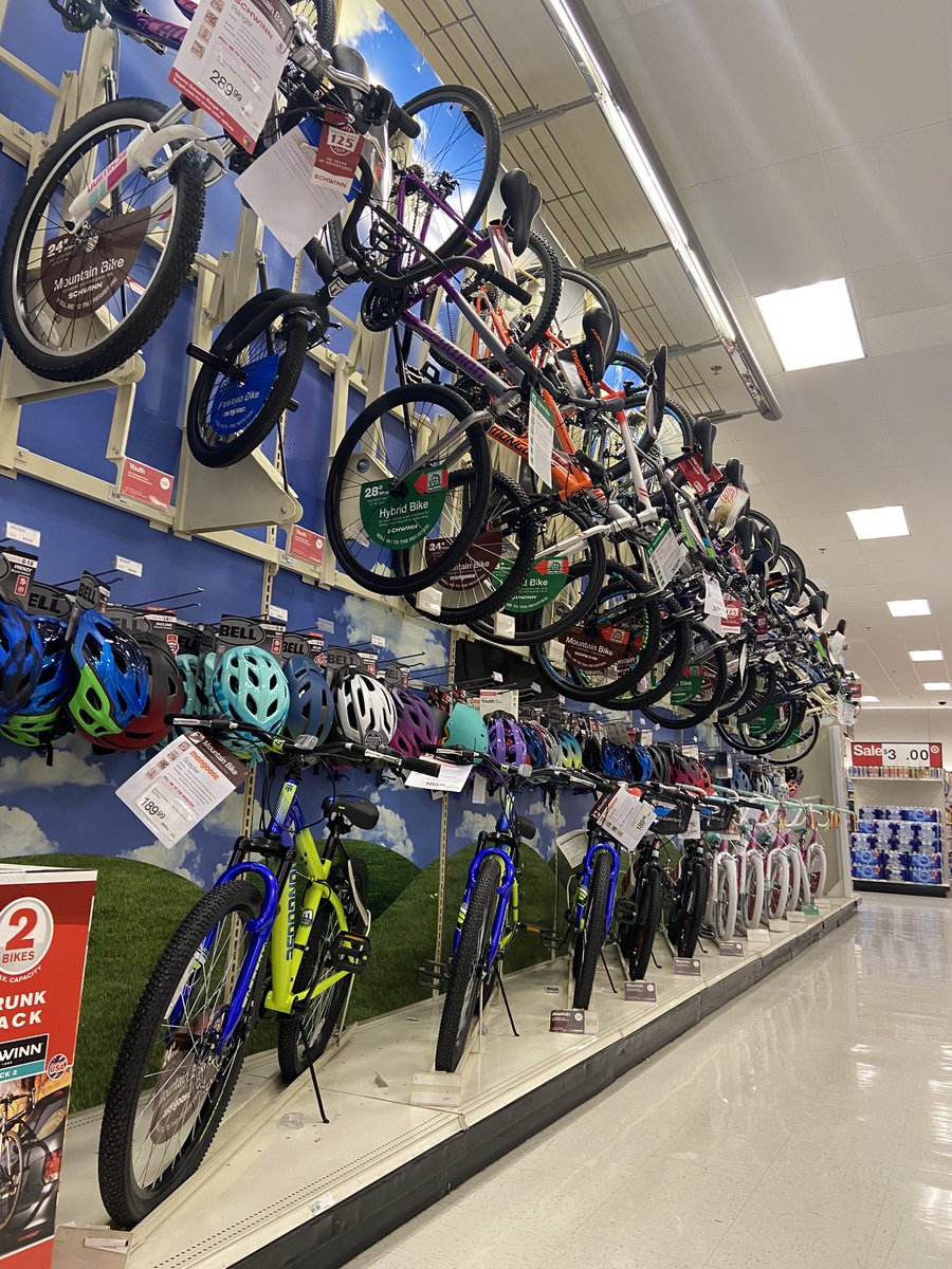 come to #T1286 for all your bicycle needs! special shout out to our residential bike builder Michael for making sure our bike wall is always full of options for our guests! #worksomewhereyoulove 🎯 @T1286V <a href="/CT1286/">CharityT1286</a> @hasty_sarah28 <a href="/Target_David/">David Williams</a> <a href="/devin1286/">Devin Roach</a>