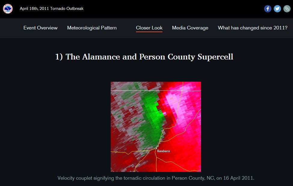 NWSRaleigh's tweet image. At this time (2:06 PM) 10 years ago the #Alamance and #Person county supercell produced an EF1 #tornado north of #Burlington, NC and 34 min later produced an EF2 #tornado north of #Roxboro, NC. 👉Click here to view a story map with more info: t.ly/3u6v 👈