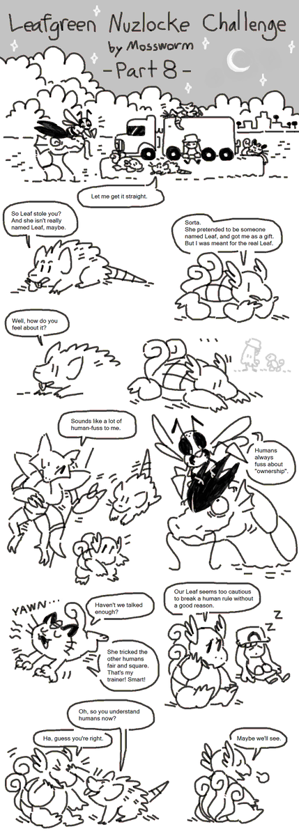 Mossworm1's tweet photo. Leafgreen Nuzlocke Challenge Part 8!! 

I think it’s important to Pokemon as a fantasy setting that Surge is like 8 feet tall
#Nuzlocke #comic
#pokemon #mossworm https://t.co/EOgxh1q8ou