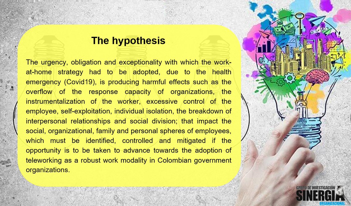 Sinergia_Org's tweet photo. In our research, we intend to demonstrate that the #HealthCrisis caused by #Covid19 has generated impacts in the personal, social and organizational spheres, which are necessary to identify to implement #telework successfully. https://t.co/FA6NS0Fi9D