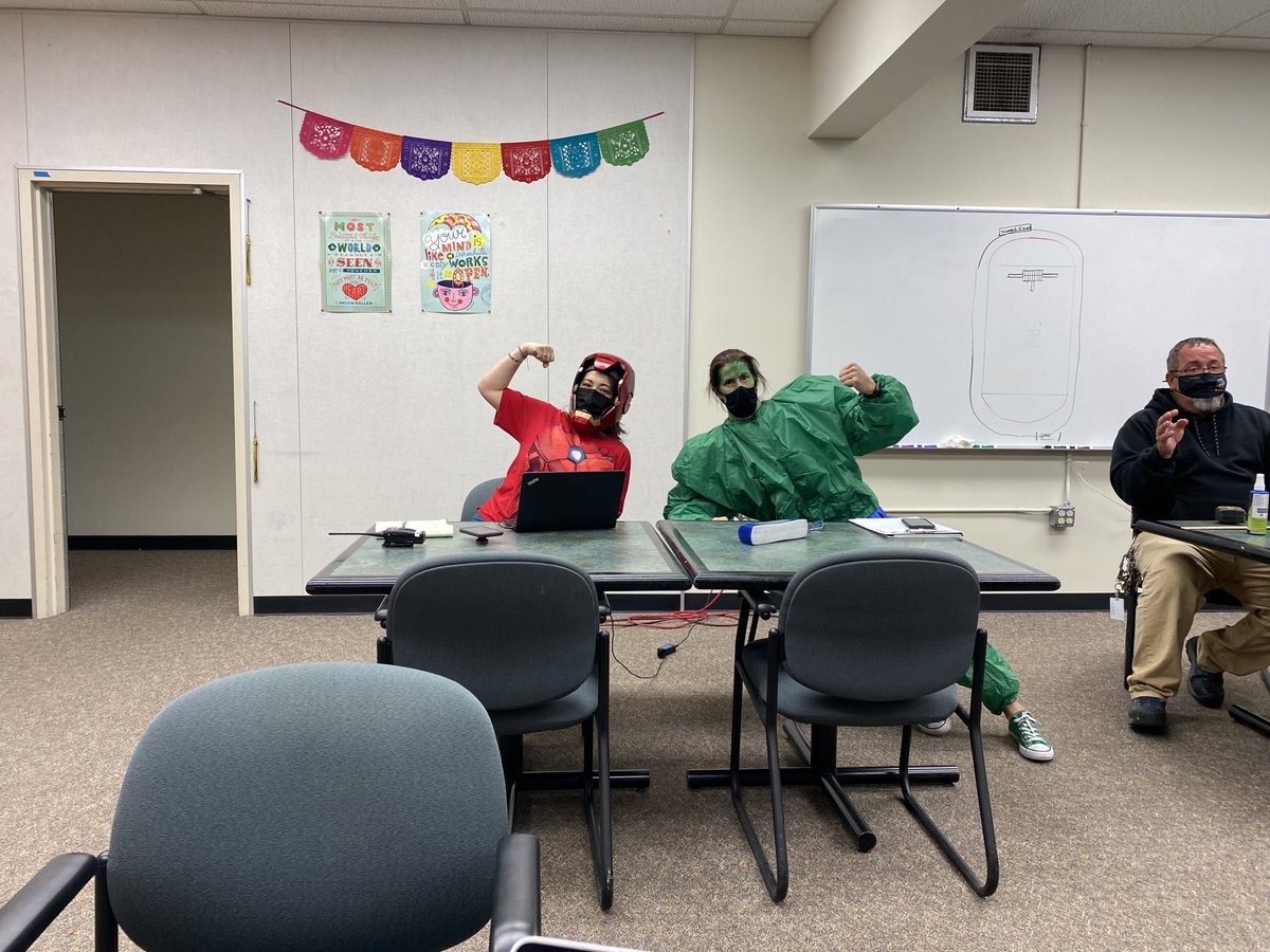 When you show up to work and Iron Man greets you. Later the Hulk joins you for a meeting. This is why I love high school! ⁦<a href="/WERSR/">San Ramon Valley HS</a>⁩
