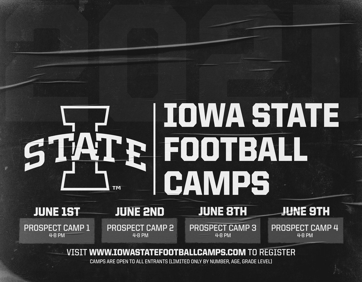Camp Registration is open! 

Sign up today:

iowastatefootballcamps.com 

🌪🚨🌪