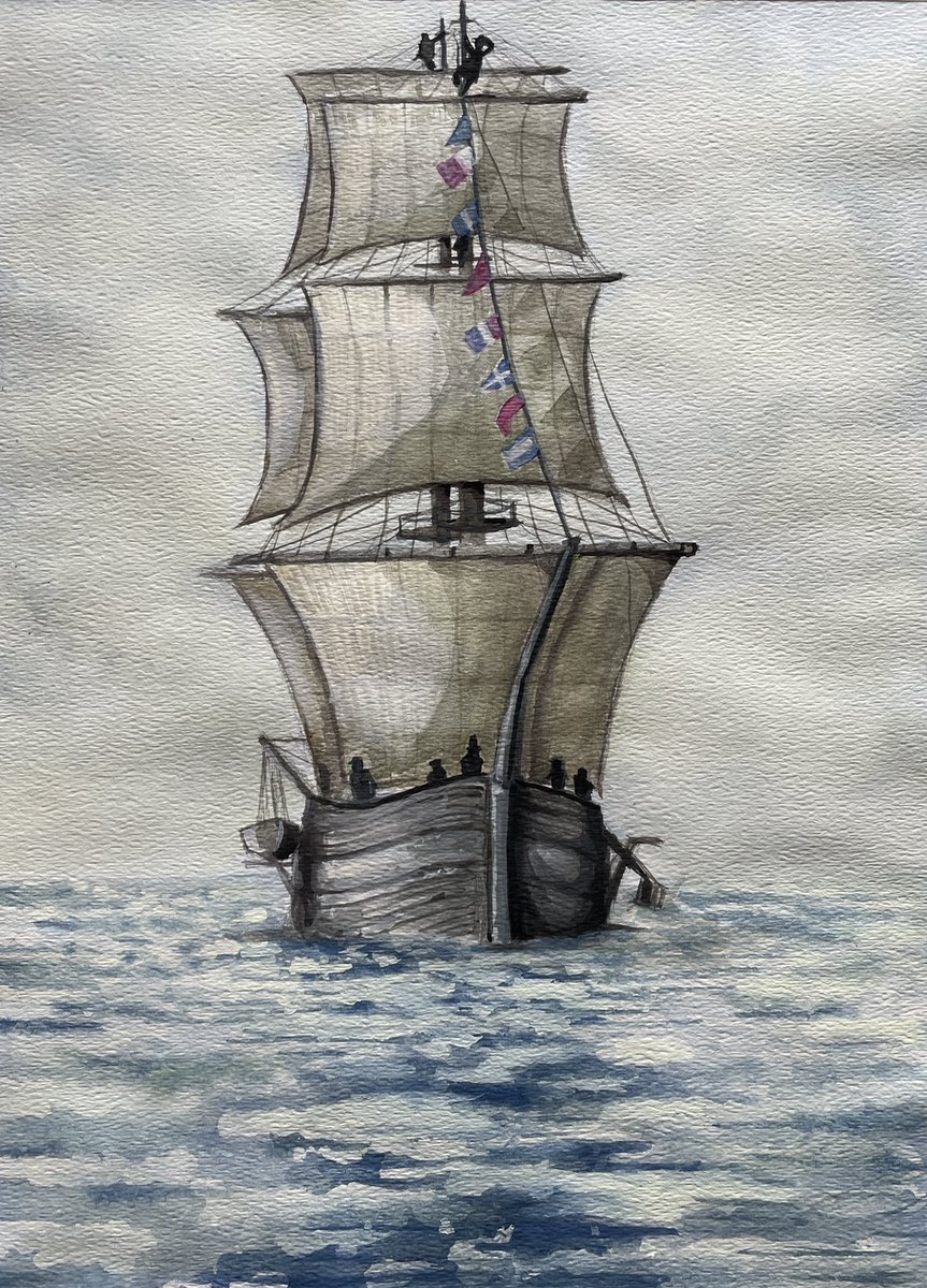 Finished. Dried. Pleased. 😌 
#MyArt #Watercolor #TheTerror