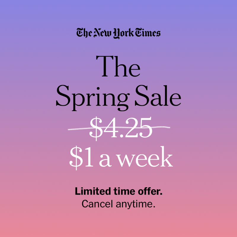 nytimes's tweet photo. Save now on insight, inspiration and understanding.