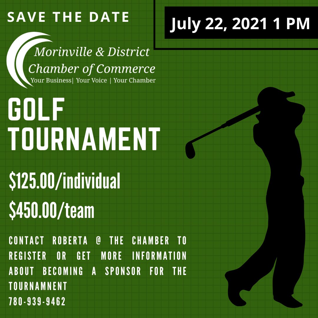 Check it out the annual Morinville and District Chamber of Commerce annual Golf Tournament is on July 22nd this year. Register now and please check out the sponsorship package. morinvillechamber.com
#supportlocal #supportmorinville&amp;sturgeoncounty @cCardiffGCC