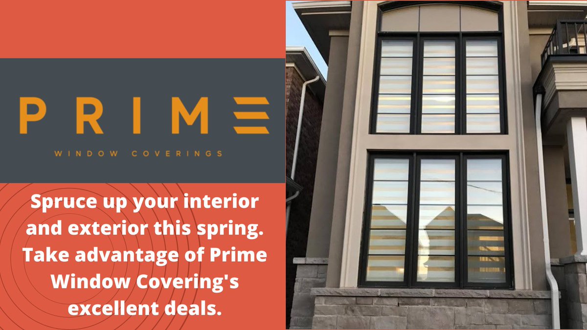 WindowPrime's tweet image. #spring is here, and with it patio weather, #springcleaning and #exterior revitalization. Take advantage of #PrimeWindowCoverings awesome deals on #rollerblinds, #shades, #shutters and more #windowcoverings!