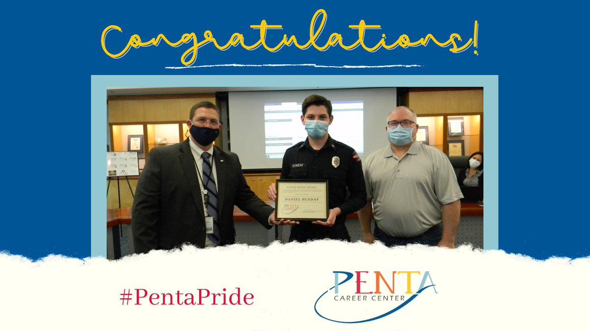 pentacareerctr's tweet photo. Abigail Brown (Otsego) from the Digital Arts &amp; Design program, Marceana Black (Maumee) &amp; Lilly Madden (Rossford) from the Criminal Justice program, &amp; Daniel Sunday (@awlshs) from the Firefighter program received a #PentaPride Award during the BOE meeting. @kosheaohs @MatthewDick2 https://t.co/3wjLKf5r2q