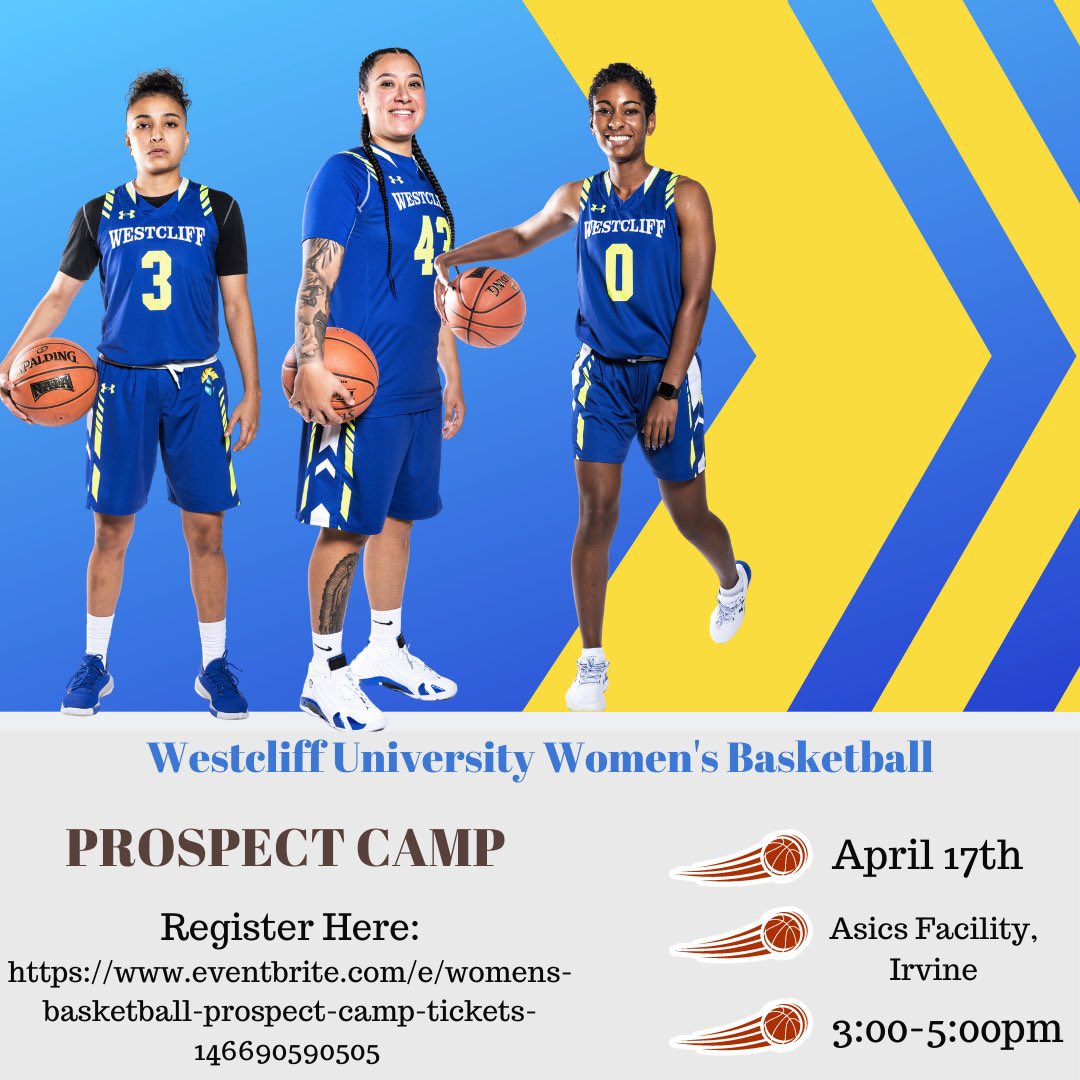 Last couple days to sign up for our prospect camp this weekend. Only two spots left! eventbrite.com/e/womens-baske… #prospectcamp #collegebasketball #recruit @athletics_wu