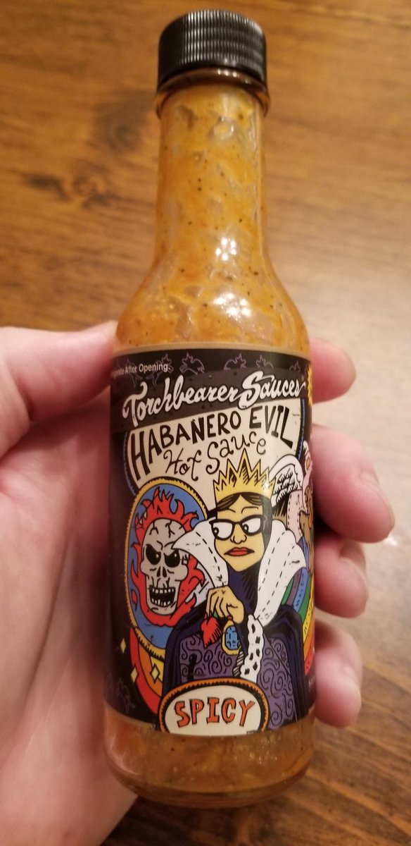 AndSammiches's tweet photo. My previous experience with @TorchbearSauces was one of sheer pain. This one is more my speed. On the high side of medium/low end of hot with a wonderfully savory habenero and garlic flavor. Great on everything you put it on. I'll definitely be buying it again soon. #spicyham https://t.co/Yt6LXIHgBp