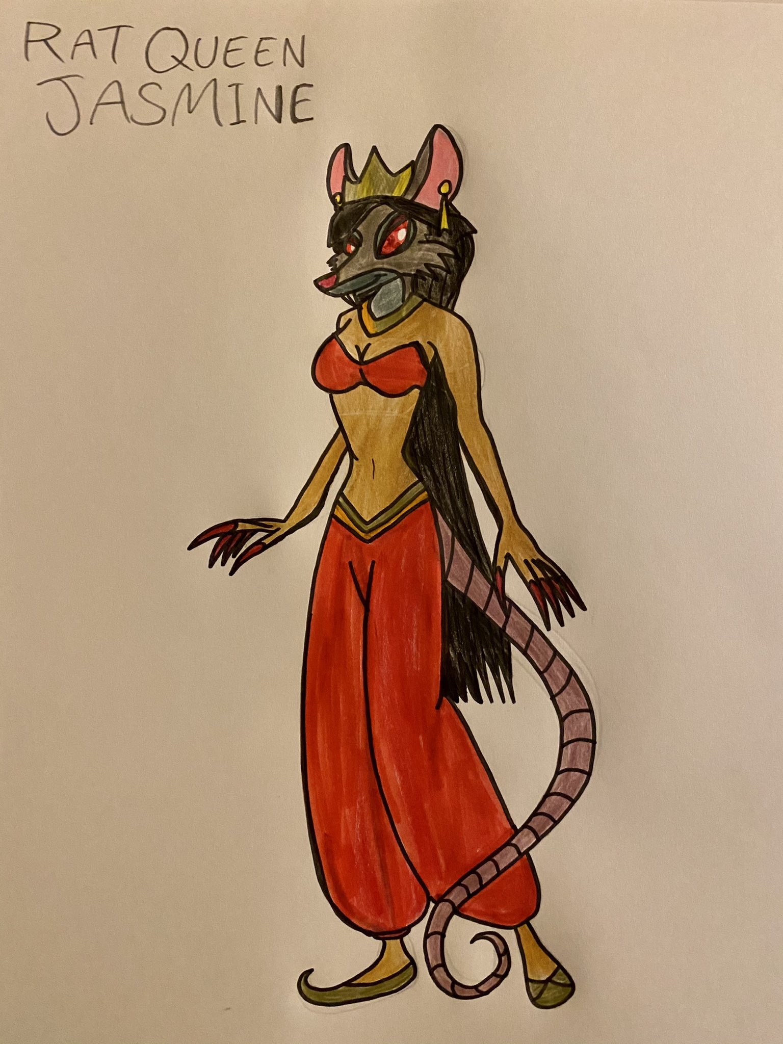 daily animal girls on Twitter "Rat Jasmine from Aladdin (TV Series