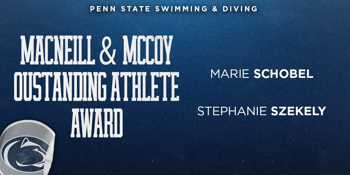 The L.D. MacNeill Award/Elizabeth McCoy Most Outstanding Swimmer Award is presented to Michael Daly, Marie Schobel and Stephanie Szekely! 

This award is presented to the swimmer or swimmers for consistently outstanding performances contributing the most to the team's success.