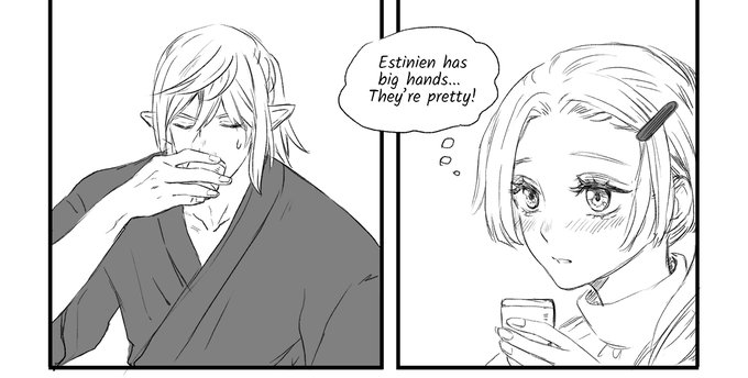 Just a silly #Bellstinien interaction... 
#FFXIV #Estinien 