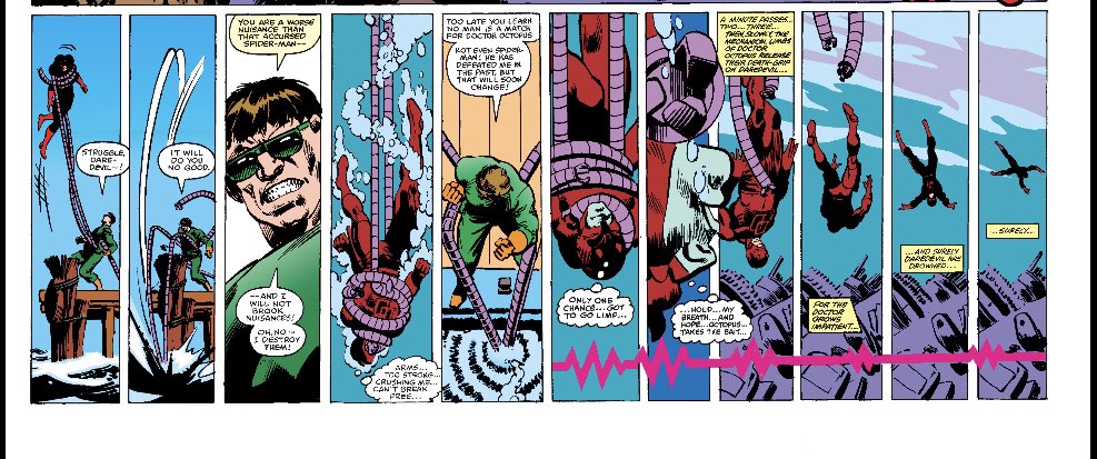 As comics get more "widescreen" I've really come to appreciate the sweet, skinny, vertical panels of Miller's DD 