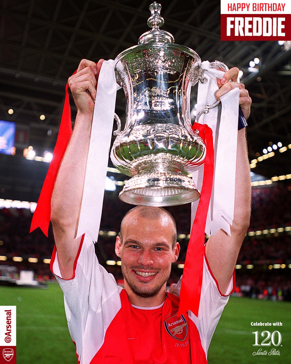 Arsenal's tweet photo. 🎼 "We love you @Freddie..." 

Happy 44th birthday to a true Arsenal legend! 🥳 https://t.co/7XYURCCDYl