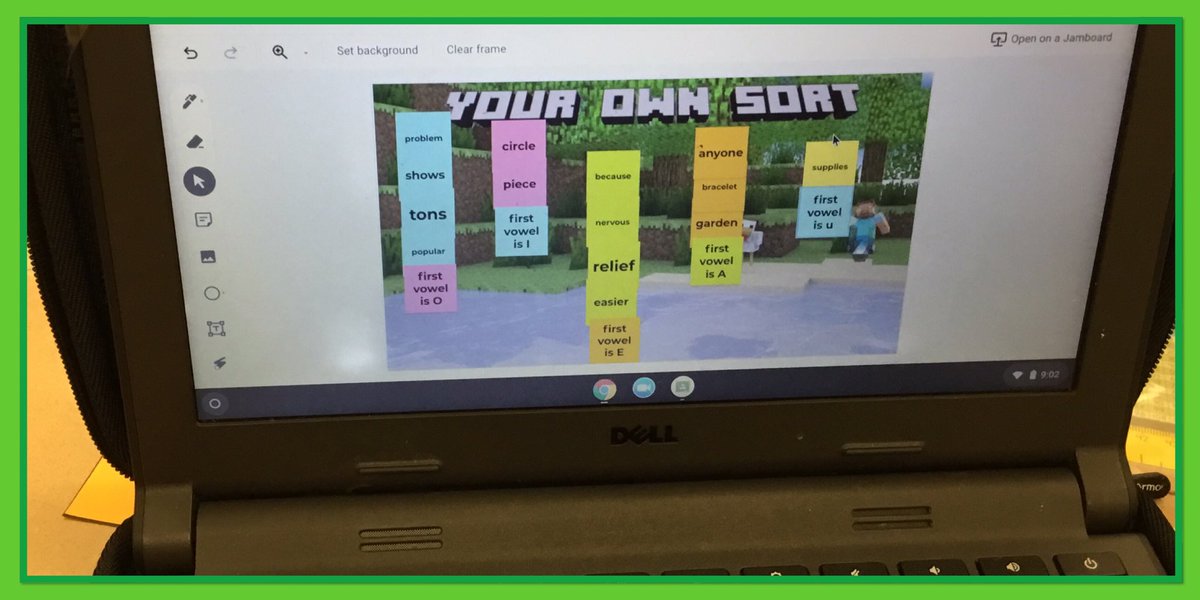 We are making up our own sort on our Minecraft-themed Word Study Jamboard. ⁦<a href="/FlemRarSchools/">FlemRarSchools</a>⁩ ⁦<a href="/CopperHillES/">Copper Hill</a>⁩