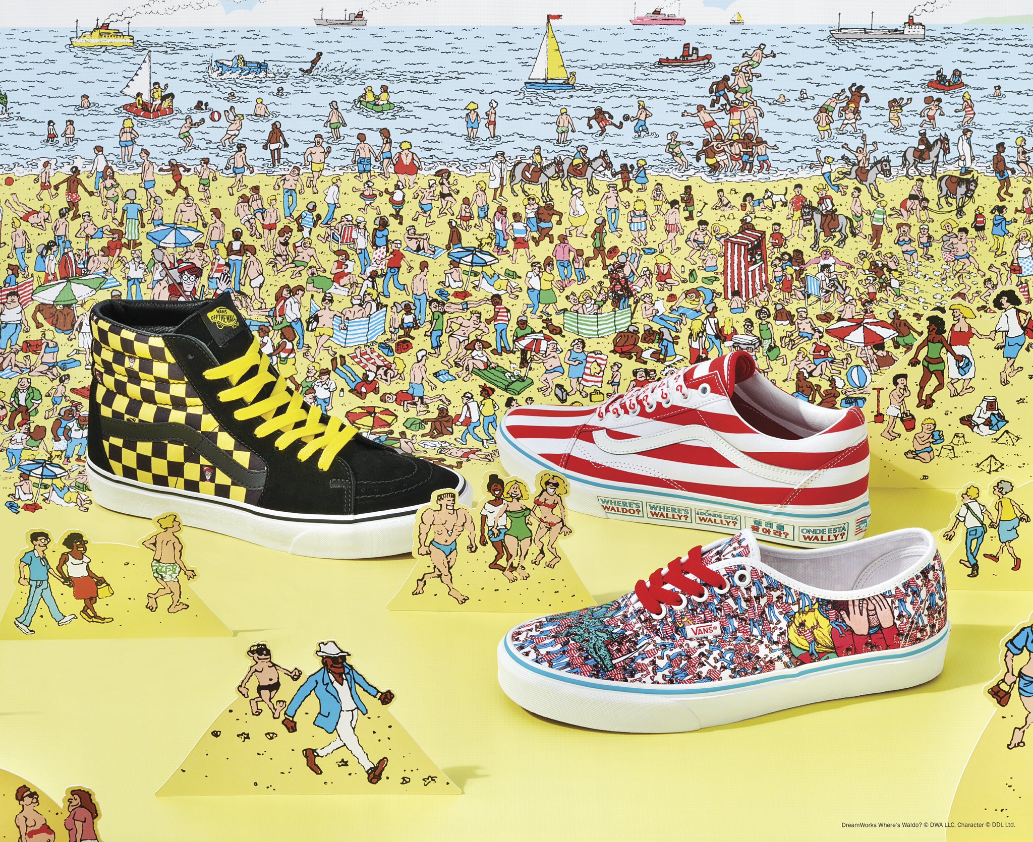 Vans amarillas con clearance dibujos