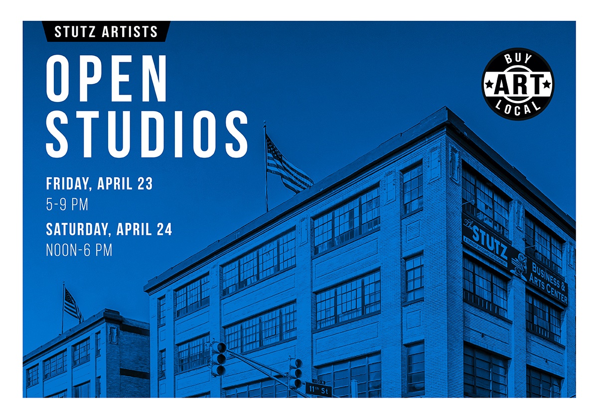 We are excited to invite you to the Stutz Artists' Open Studios on Friday, April 23, 5 p.m. to 9 p.m. and Saturday, April 24, noon to 6 p.m. No tickets or entry fees required this year. This event is free and open to the public. Face coverings are required.
