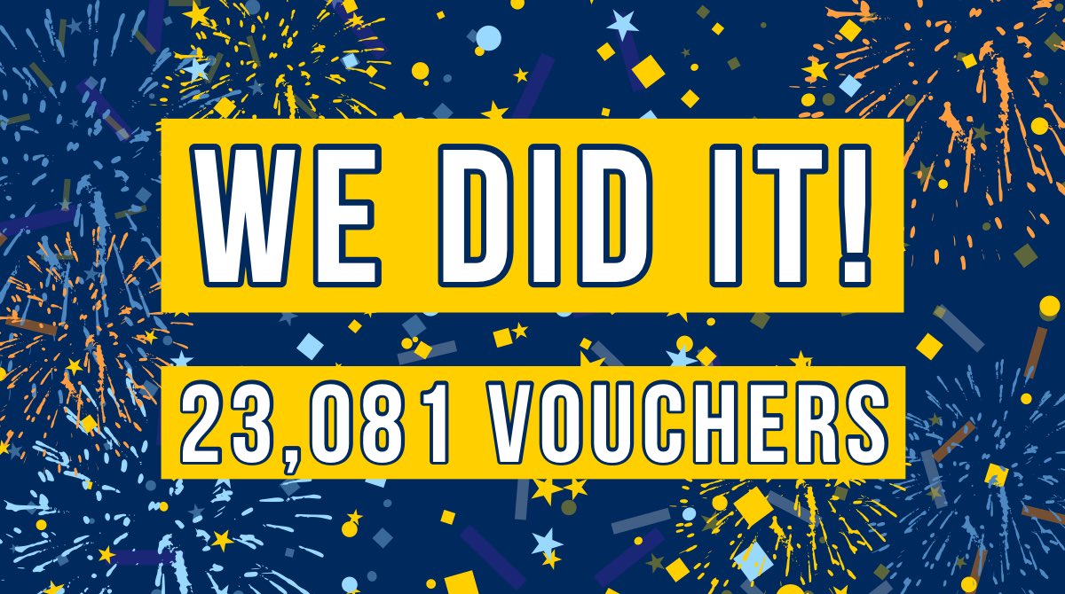 Time: 2️⃣ days left
Count: 23,081 vouchers
🎉WE DID IT!🎉
Goal met 2 days before 1 year anniversary of ‘virtual events’!! 🥳
Since April 2020, we issued over 23k $500 smog repair vouchers thru the @ValleyAir program #TuneInTuneUp throughout San Joaquin Valley communities 🏘 https://t.co/6O6rukJhvX