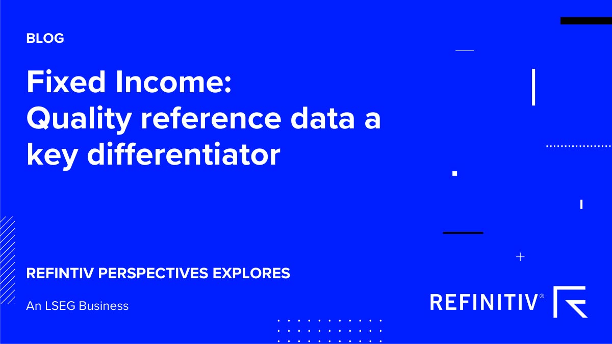 Refinitiv's tweet image. Find out how access to trusted #ReferenceData can help #FinancialInstitutions meet complex #FixedIncome challenges. refini.tv/3abIwMb @Refinitiv