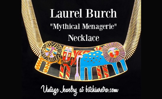 Enameled #necklace on an Omega chain by #LaurelBurch features her signature #cloisonne style. The manes on the #lions are #adorable & echo the links in the chain. Great gift for any #animallover, and a #collectible piece of #jewelry.

#bitchinretro #style

bitchinretro.com/products/laure…