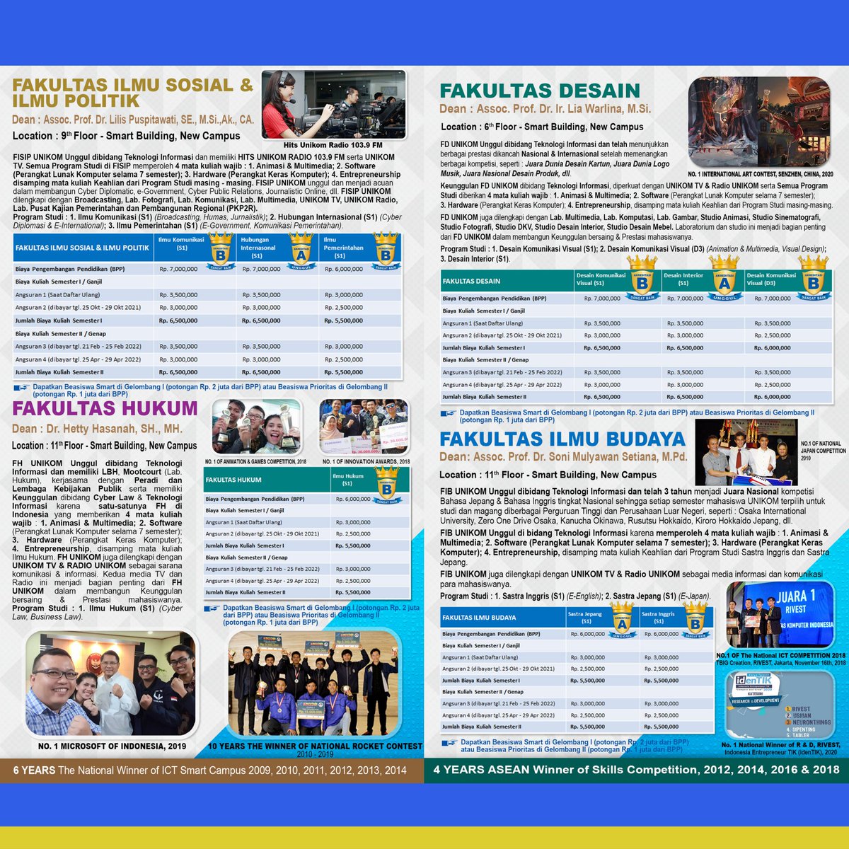 unikomtwit's tweet image. Universitas Komputer Indonesia Membuka Pendaftaran Mahasiswa Baru T.A 2021-2022 Gelombang II

Informasi dan Pendaftaran: 
pmb.unikom.ac.id

Mari bergabung menjadi bagian keluarga Sivitas Unikom - kampusnya para Juara!

#Unikom #PMB2021 #BeasiswaPrioritas #Mahasiswabaru