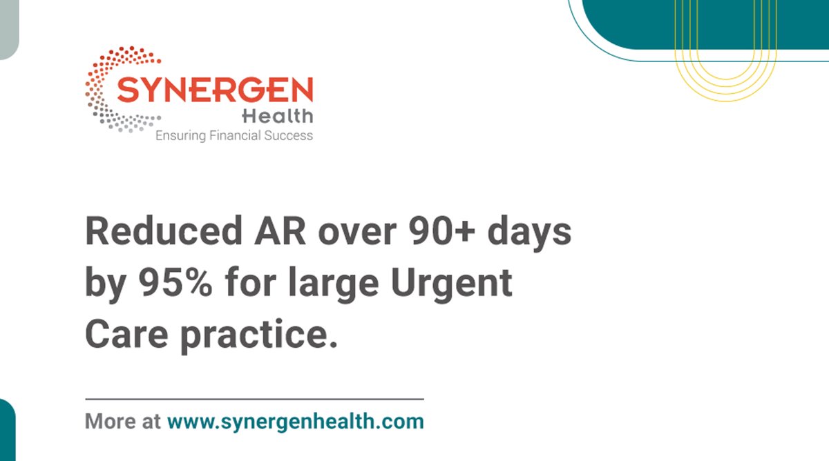 Revenue erosion accelerates once AR ages over 90 days

Prevent the risk of revenue loss

Increase collection follow-up cycles &amp; analyze RCM processes

See how <a href="/SYNERGENHealth/">SYNERGEN Health</a> improved AR >90+ days

synergenhealth.com/resources/case…
 
#RevenyeCycleManagement  #analytics  #digitalworkforce