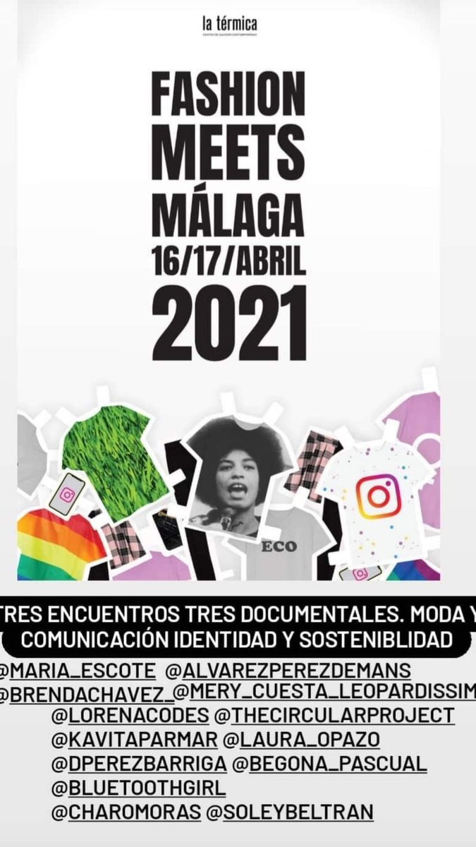 Nos vemos esta tarde en @latermicamlg hablando d cómo crear una marca responsable con grandes del sector: Kavita <a href="/theiouproject/">The IOU Project</a> <a href="/BrendaChavez_/">@brendachavez.bsky.social</a>
@patriciasoley Nosotras lo tenemos claro ¿y tú? 
<a href="/diputacionMLG/">Diputación de Málaga</a> 
#modasostenible #lamodaqueQuiereElplaneta #slowfashion #EconomíaCircular