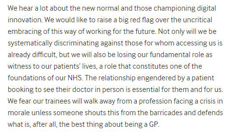 ClareCraigPath's tweet photo. A group of GPs trying their best to fight for seeing patients face to face: https://t.co/8sgIP7UjOI https://t.co/zDcgVDr12S