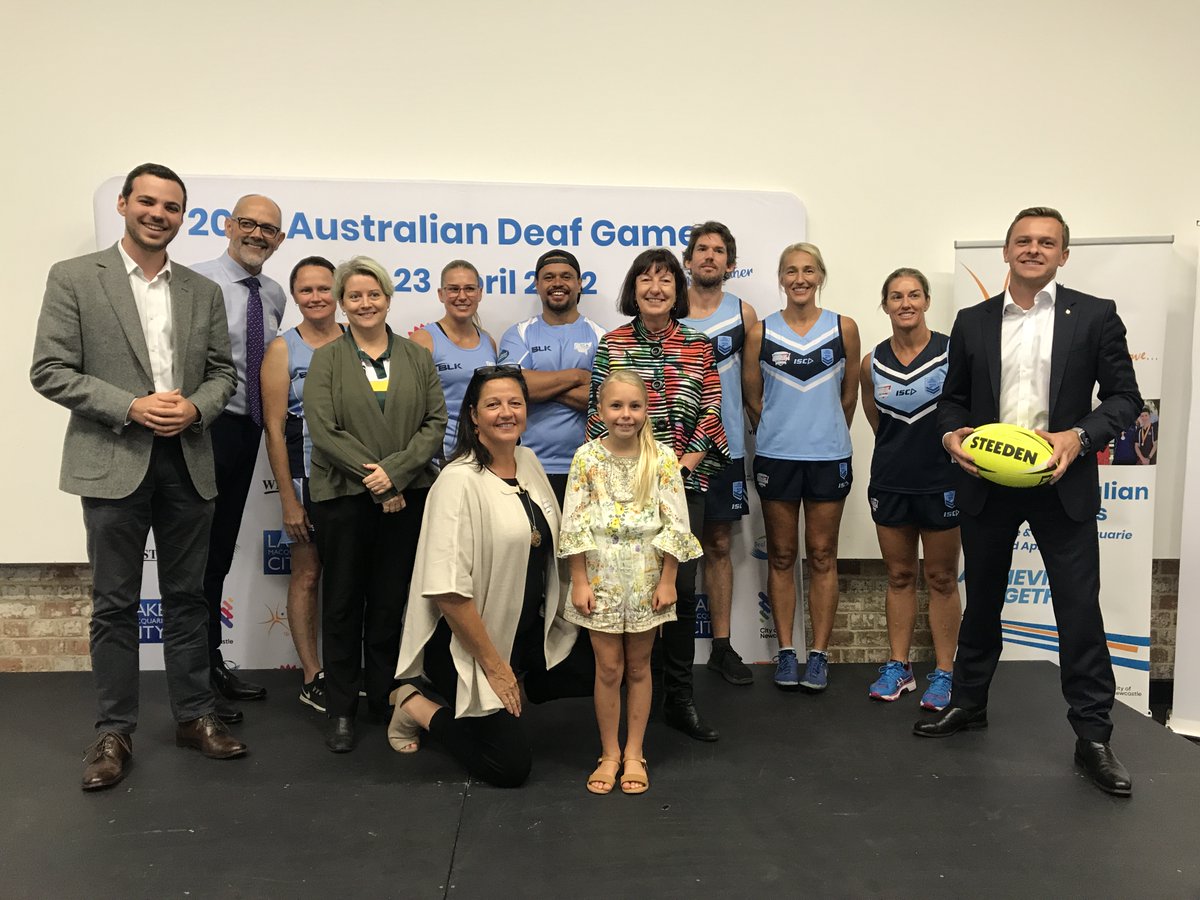 MayorKayFraser's tweet photo. Today we celebrated one year to go until the 2022 Australian Deaf Games begin right here in @lakemac and @CityNewcastle! The countdown is on and I canโt wait to welcome all the competitors and their supporters to our region this time in 12 months. @deafsportsaus #LetsLakeMac https://t.co/PaHB2Lx8uw