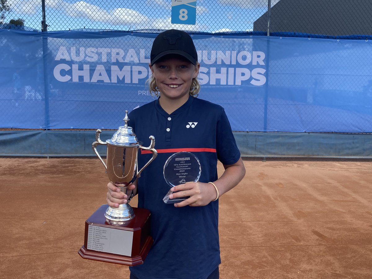 RSYLTC's tweet photo. Congratulations to RSY’s Cruz Hewitt for taking out the under 12 Australian Junior Clay court Singles and Doubles championships in Canberra last weekend.

#tennis #claycourt #teamcruz #champion #winner #tennislife #nationals
📸 @lleytonhewitt89 https://t.co/P4dVXdMSjk