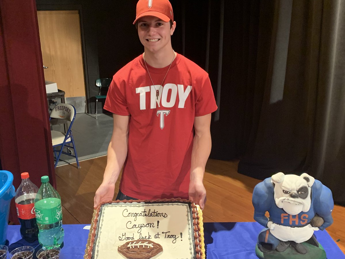 ShaunArntz's tweet photo. Congratulations to @CSchjott on his commitment to join @TroyTrojansFB as a preferred walk-on. Tremendous young man, talented and driven football player, and an even better student. He EARNED it! He definitely left our program better than he found it @CoachColeWeeks  #TREAD https://t.co/Xf6RAiLXdp