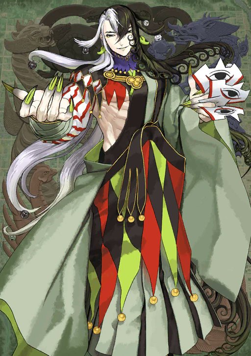 who is this jester man? why do you see them everywhere? please gather around for this twitter thread, in which i talk about everything that ashiya douman from fate/grand order is, and why they should deserve your attention