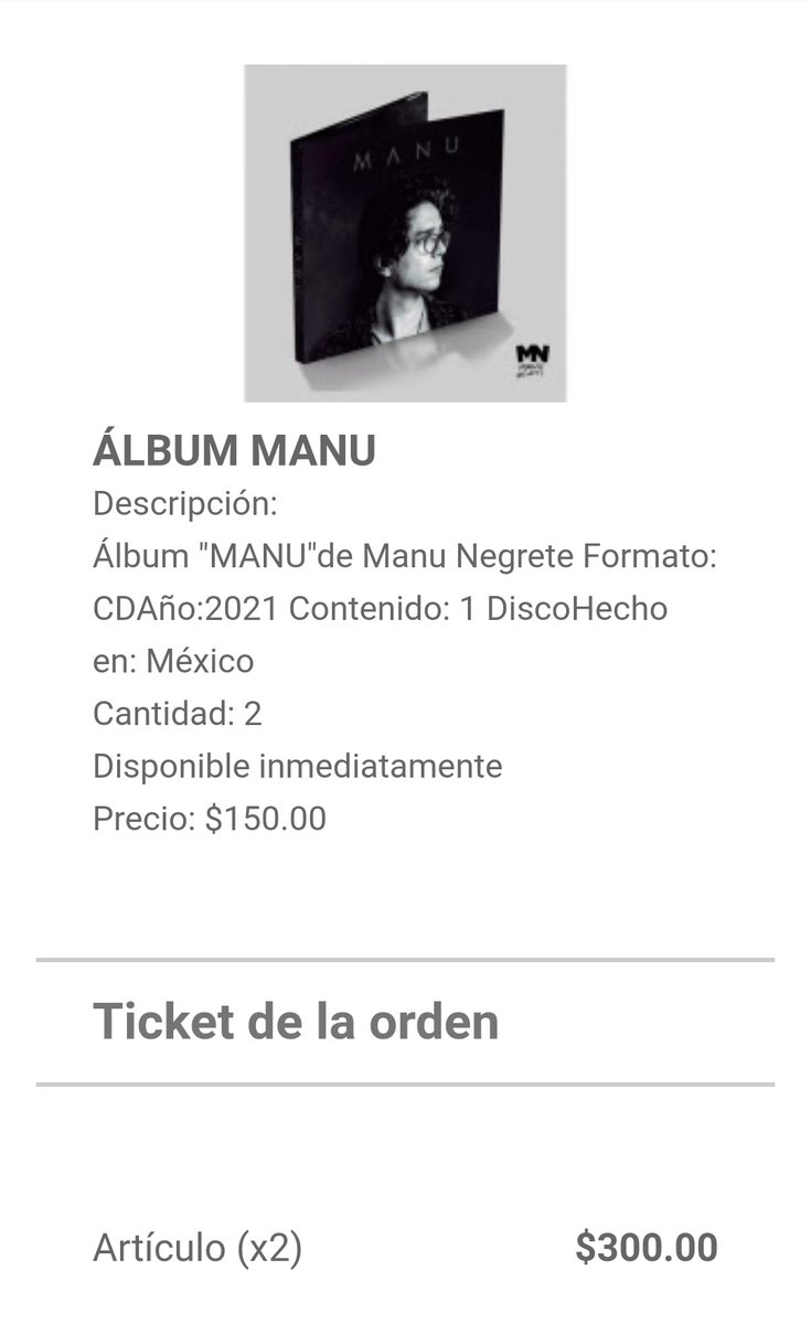 elliee_br's tweet photo. Unas tremendas ganas de que ya llegue para poder escucharlo @manu_negrete. 🥰 https://t.co/2Iz6hAl4FO