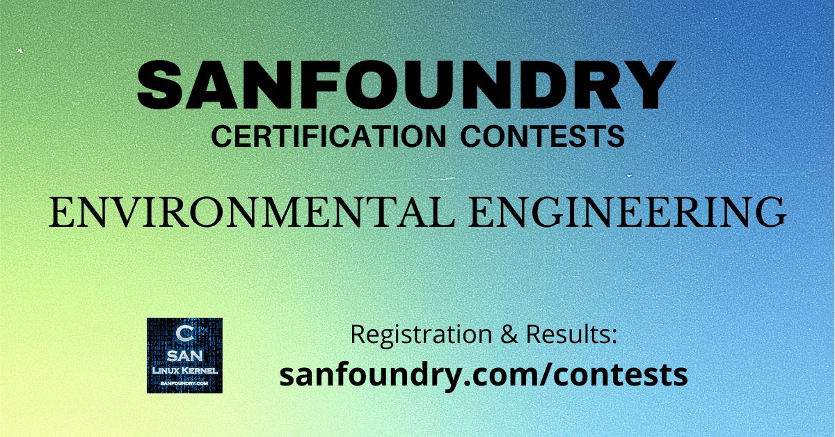 sanfoundry's tweet image. Sanfoundry has launched &quot;Environmental Engineering Certification Contest&quot;  where in we will issue a free &quot;Certificate of Merit&quot; to Top 5 Rankers. If you are interested then kindly register here: rank.sanfoundry.com/environmental-… 

#environmentengineering #miningengineering #contest