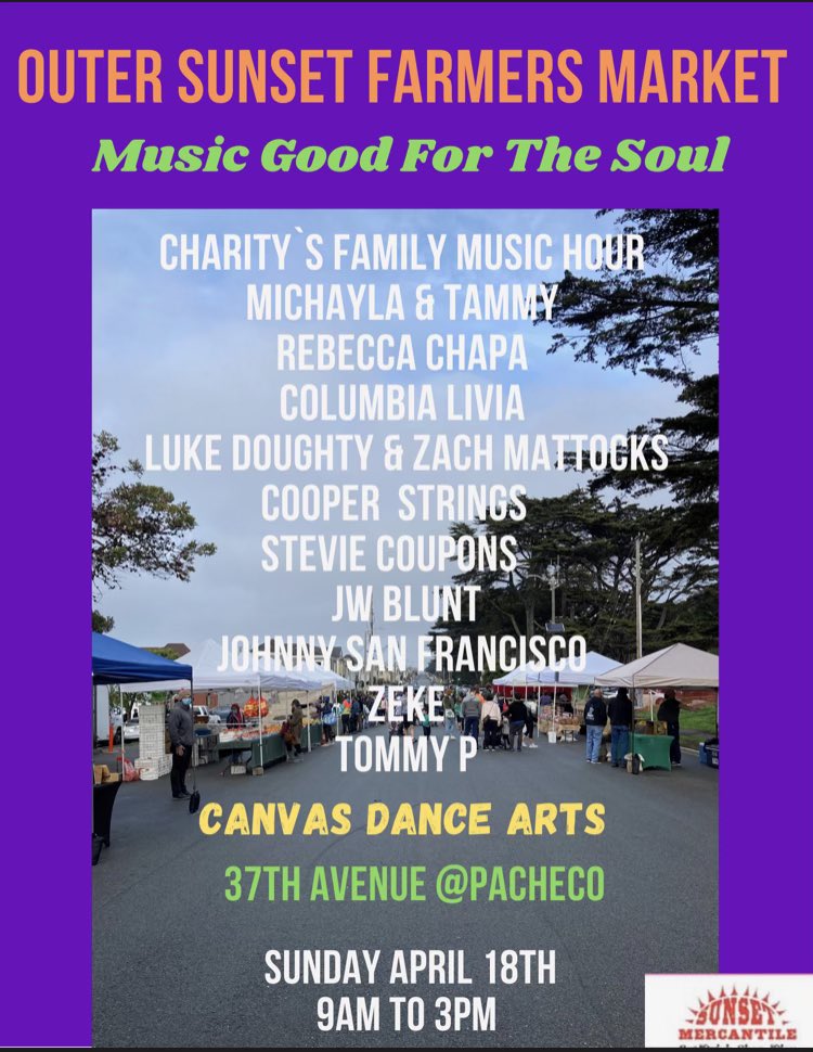 RebeccaChapa's tweet image. Come to the #outersunset this Sunday April 18!  #livemusic #livemusicisback baby!  #sanfrancisco #sf