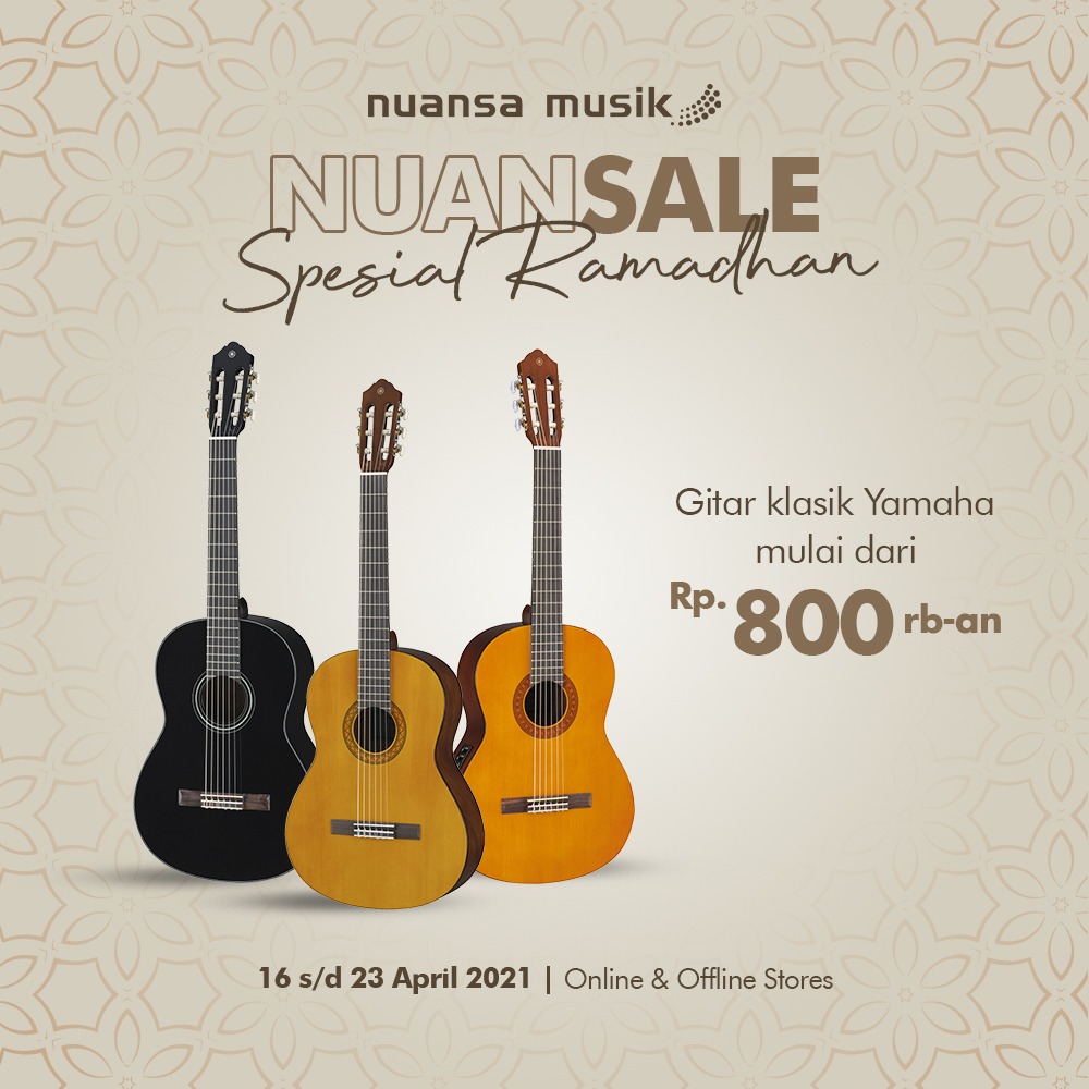 PROMO SPESIAL BULAN SUCI RAMADHAN!

Miliki gitar klasik Yamaha sekarang juga mulai dari harga 800 ribuan di Nuansa Musik!

Langsung aja merapat ke showroom Nuansa Musik terdekat atau klik link ini untuk belanja sekarang tokopedia.com/nuansamusik/et…